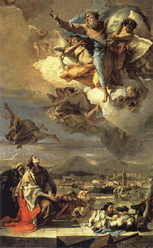 Giambattista Tiepolo Hl. Thekla erlost Este of the plague china oil painting image